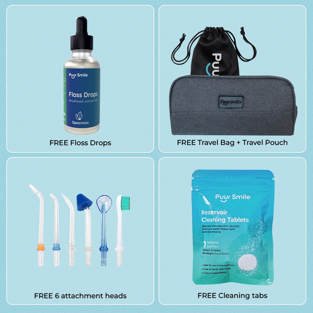 PUURSMILE WATER FLOSSER - 55% OFF NEW YEAR SALE + 4 FREE GIFTS (WORTH $150)