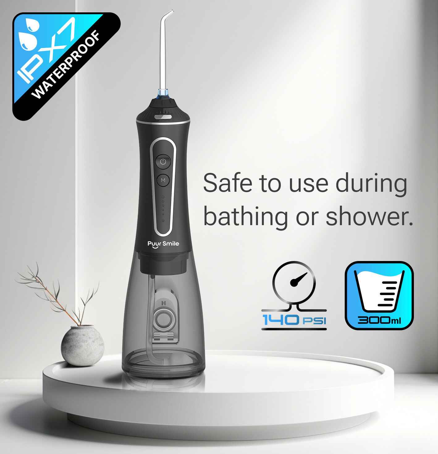 PUURSMILE WATER FLOSSER - 55% OFF NEW YEAR SALE + 4 FREE GIFTS (WORTH $150)