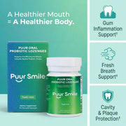 Puursmile Oral Probiotic Lozenge Melt – Restores the Good Bacteria Your Mouth Loses Every Time You Brush