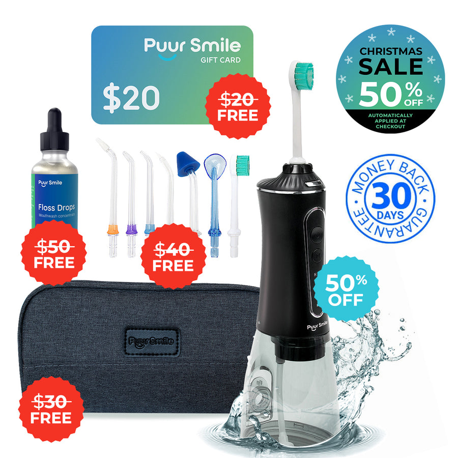 PUURSMILE WATER FLOSSER - 50% OFF CHRISTMAS SALE + 4 FREE GIFTS (WORTH $140)