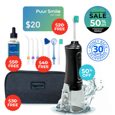 PUURSMILE WATER FLOSSER - 50% OFF VALENTINE'S DAY SALE + 4 FREE GIFTS (WORTH $140)