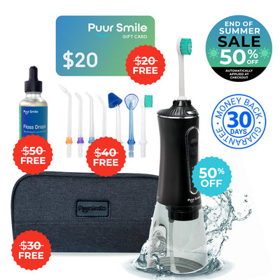 PUURSMILE WATER FLOSSER - 50% OFF END OF SUMMER SALE + 4 FREE GIFTS (WORTH $140)