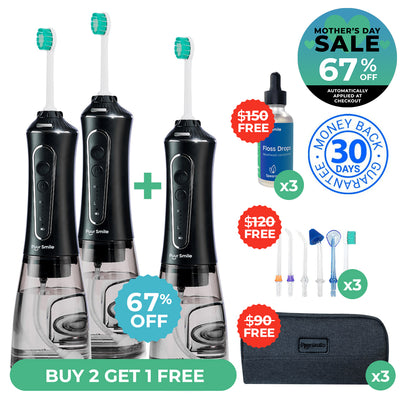 PUURSMILE WATER FLOSSER - UP TO 70% OFF MOTHER'S DAY SALE + 3 FREE GIFTS (WORTH $120)