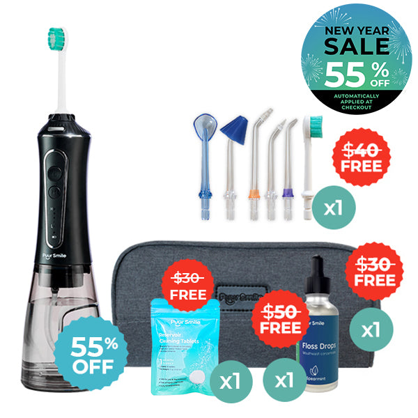PUURSMILE WATER FLOSSER - 55% OFF NEW YEAR SALE + 4 FREE GIFTS (WORTH $150)