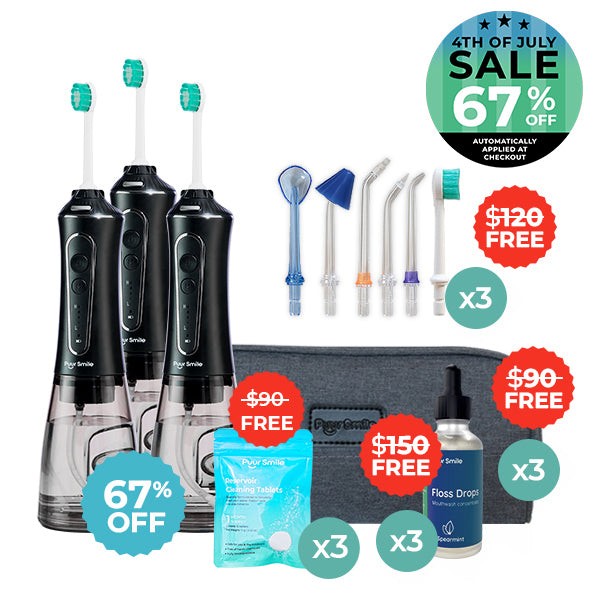 PUURSMILE WATER FLOSSER - 50% OFF 4TH OF JULY SALE + 3 FREE GIFTS (WORTH $120)