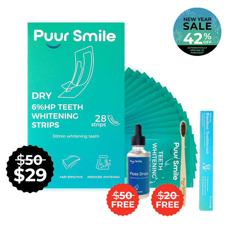 PUURSMILE TEETH WHITENING STRIPS – UP TO 65% OFF NEW YEAR SALE + 2 FREE GIFTS (WORTH $70)