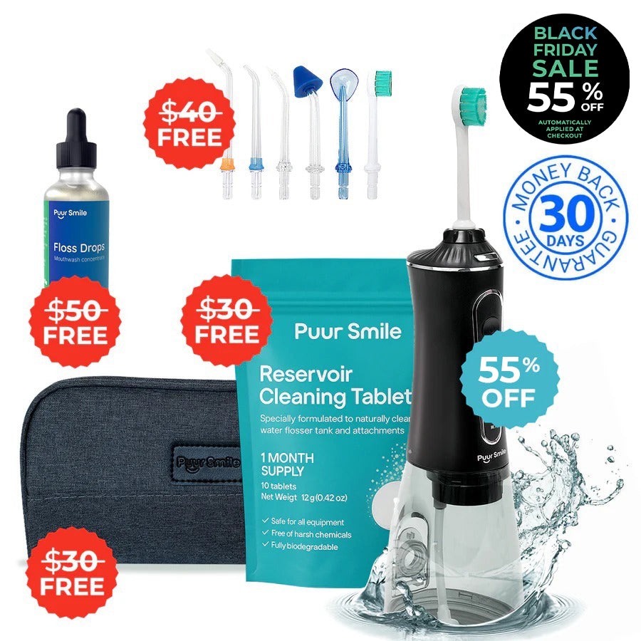 PUURSMILE WATER FLOSSER - 55% OFF BLACK FRIDAY SALE + 4 FREE GIFTS (WORTH $150)