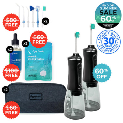 PUURSMILE WATER FLOSSER - 55% OFF END OF SUMMER SALE + 4 FREE GIFTS (WORTH $150)
