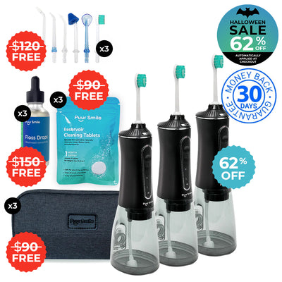 PUURSMILE WATER FLOSSER - 55% OFF HALLOWEEN SALE + 4 FREE GIFTS (WORTH $150)