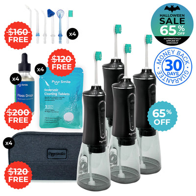PUURSMILE WATER FLOSSER - 55% OFF HALLOWEEN SALE + 4 FREE GIFTS (WORTH $150)