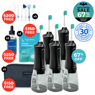 PUURSMILE WATER FLOSSER - 55% OFF HALLOWEEN SALE + 4 FREE GIFTS (WORTH $150)