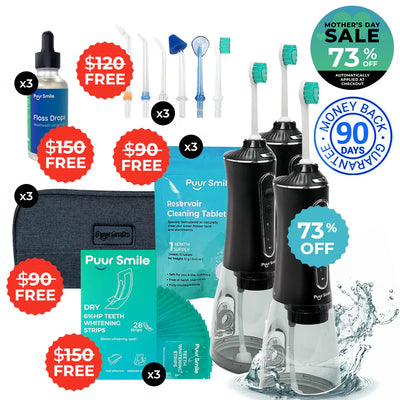 PUURSMILE WATER FLOSSER - 55% OFF MOTHER'S DAY SALE + 5 FREE GIFTS (WORTH $150)