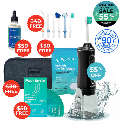 PUURSMILE WATER FLOSSER - 55% OFF WELLNESS MONTH SALE + 5 FREE GIFTS (WORTH $150)