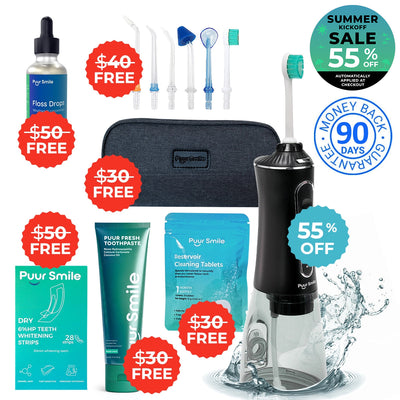 PUURSMILE WATER FLOSSER - 55% OFF SUMMER KICKOFF SALE + 6 FREE GIFTS (WORTH $150)