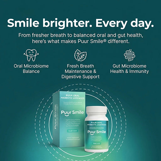 Puursmile Oral Probiotic Lozenge Melt – Restores the Good Bacteria Your Mouth Loses Every Time You Brush