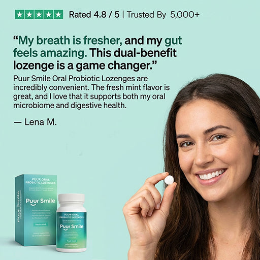 Puursmile Oral Probiotic Lozenge Melt – Restores the Good Bacteria Your Mouth Loses Every Time You Brush